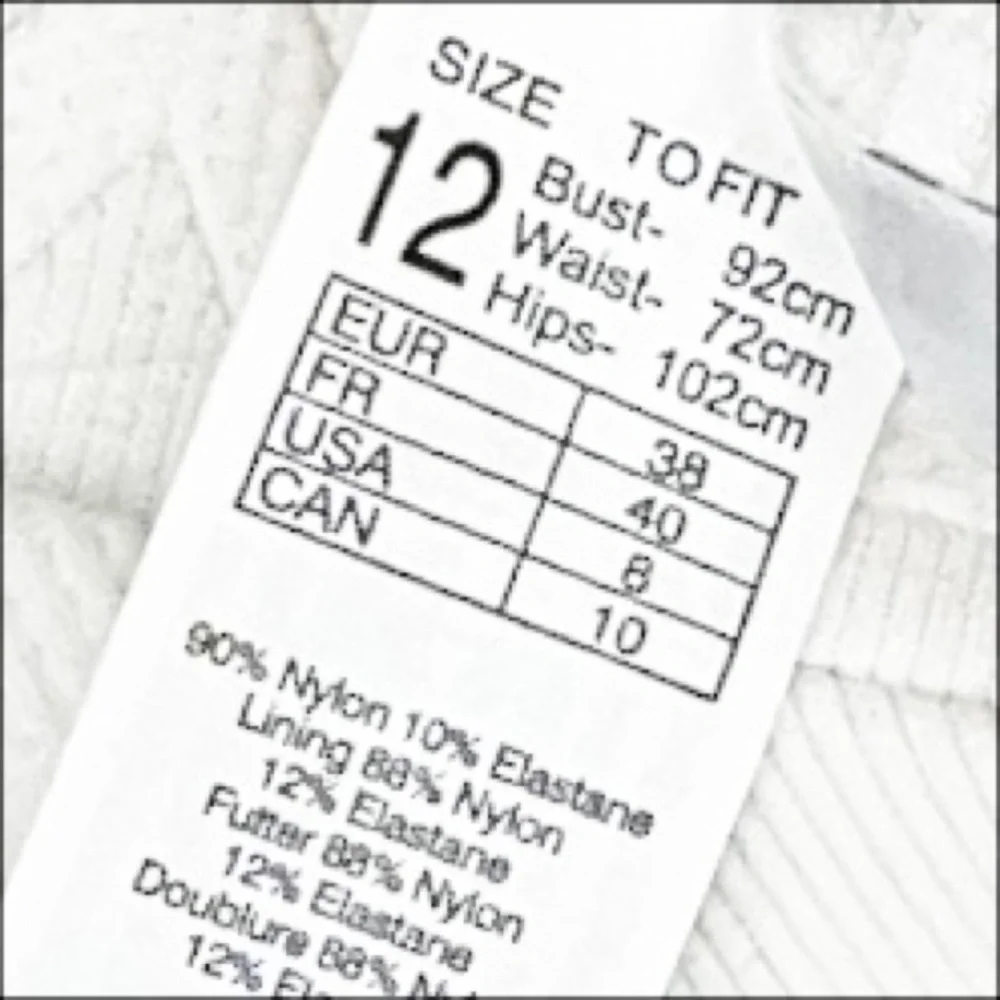 Seafolly White Your Type High Waisted Pant US Sz 8 or 12 w/logo jacquard fabric - Picture 11 of 12